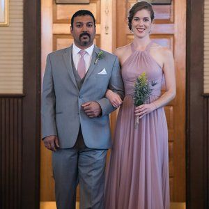 David's Bridal Quartz Bridesmaid Dress